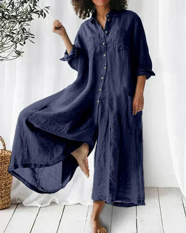 Cerise | Dam Eleganta Linne-Bomull Overall