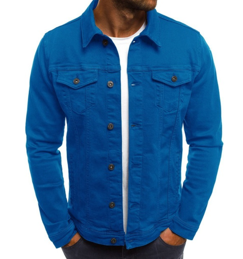Zephyr | Avslappnad Knapp-Upp Denim Jacka För Män