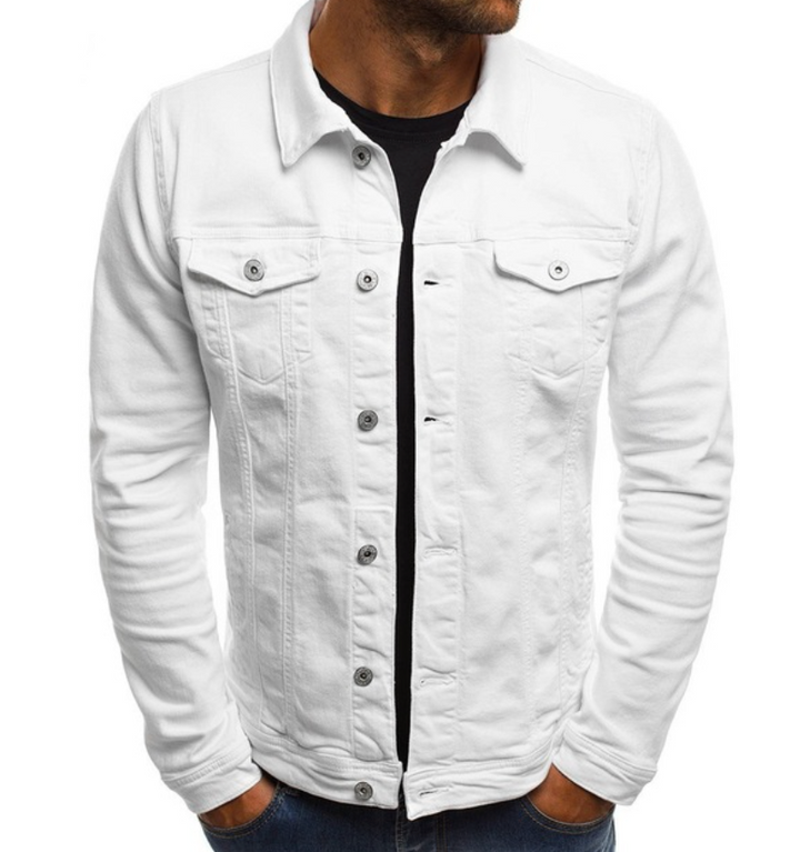 Zephyr | Avslappnad Knapp-Upp Denim Jacka För Män