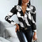 Ondrea | Eleganta Damen Svartvitt Blus
