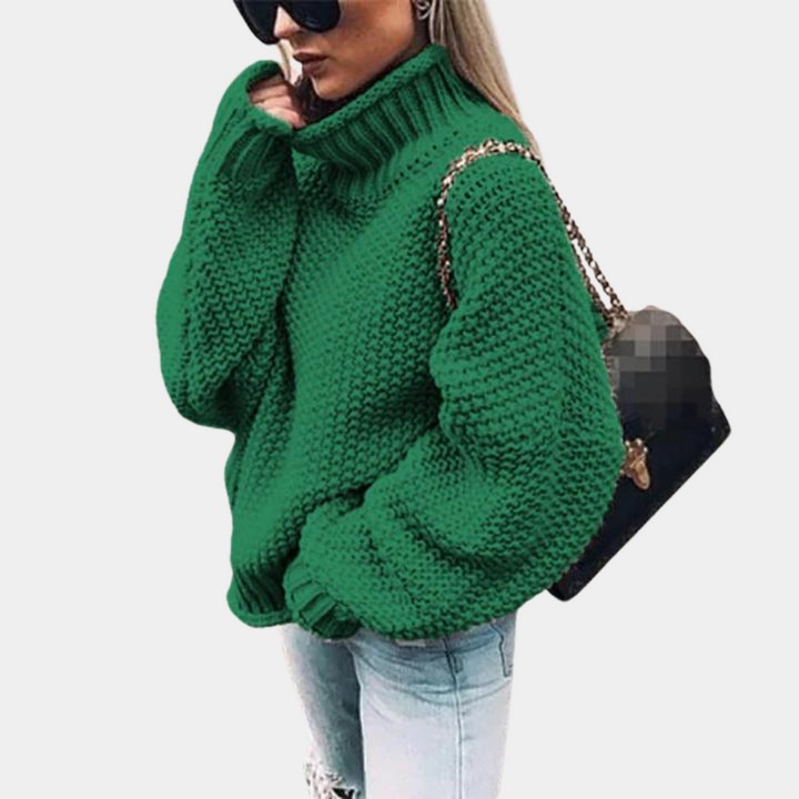 Rita | Snygg Chunky Stickad Tröja för Kvinnor