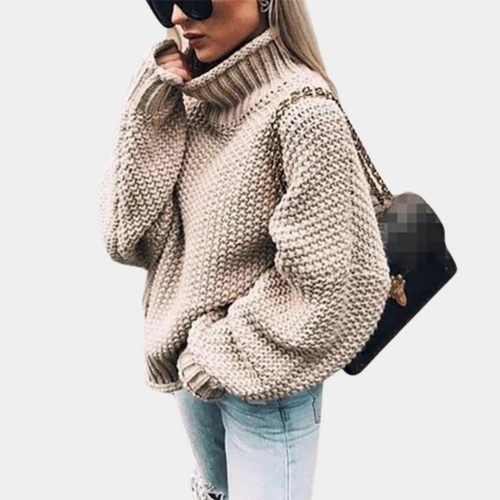 Rita | Snygg Chunky Stickad Tröja för Kvinnor