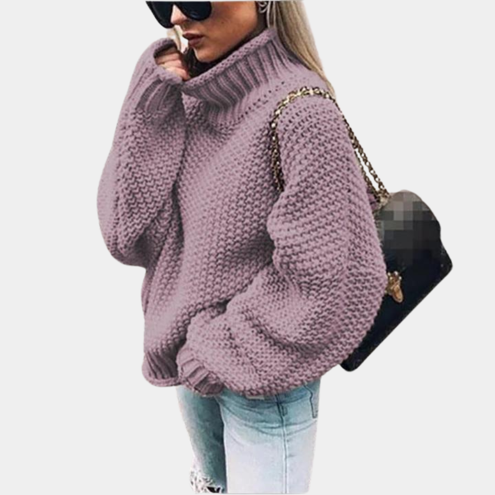 Rita | Snygg Chunky Stickad Tröja för Kvinnor
