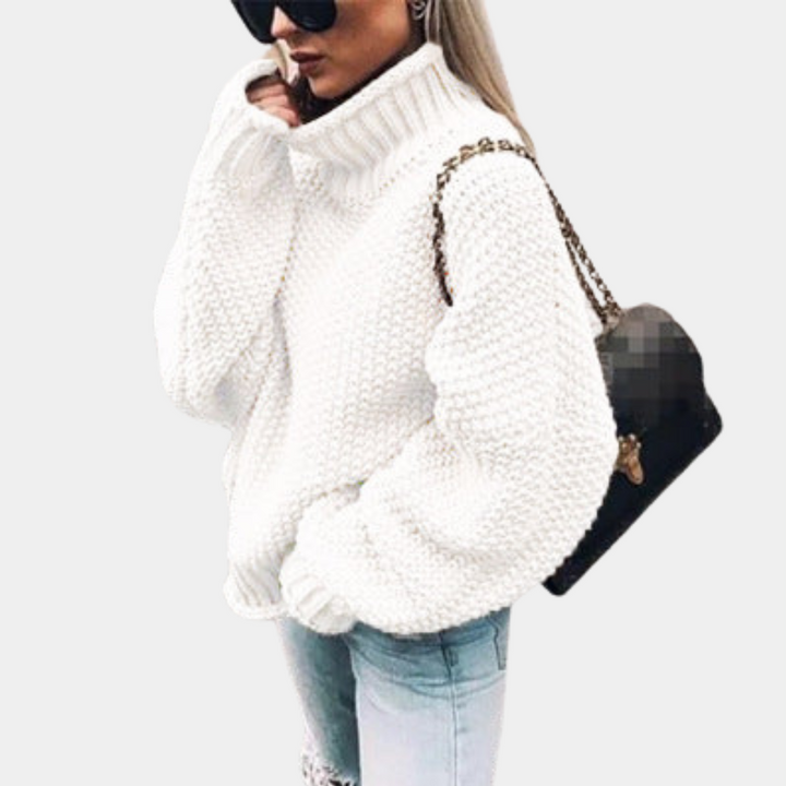 Rita | Snygg Chunky Stickad Tröja för Kvinnor