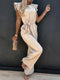 Saraya | Chic Kortärmad Jumpsuit med Midjan Knytband