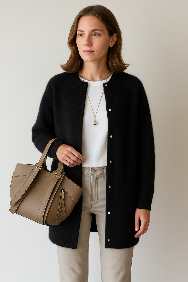 Ullblandad Väst För Kvinnor | Varm och Mysig Sticka