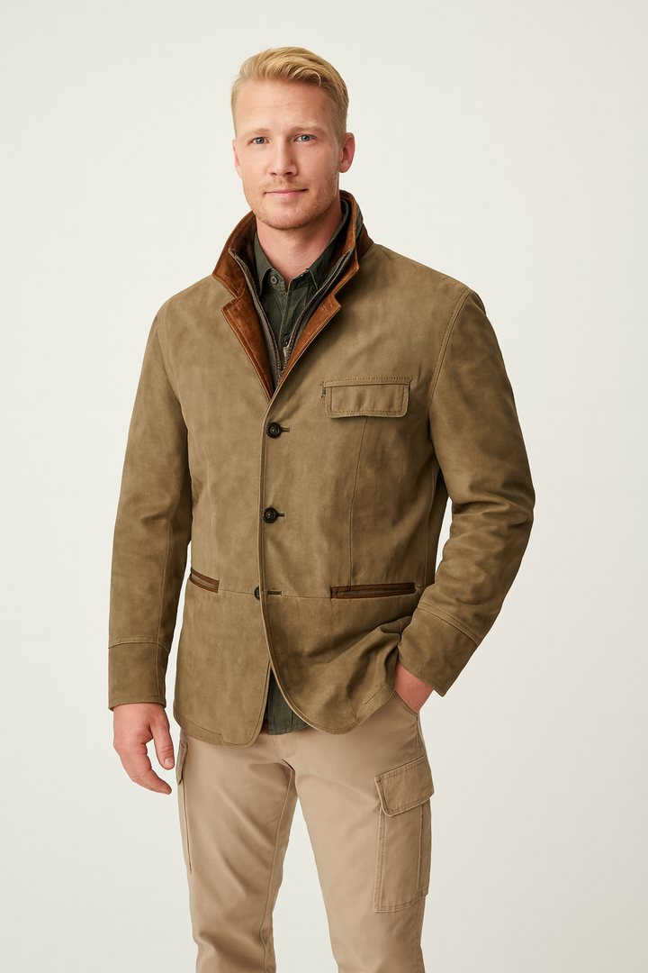 Årgång Milano Jacka för män | Tidlös Italiensk Stil