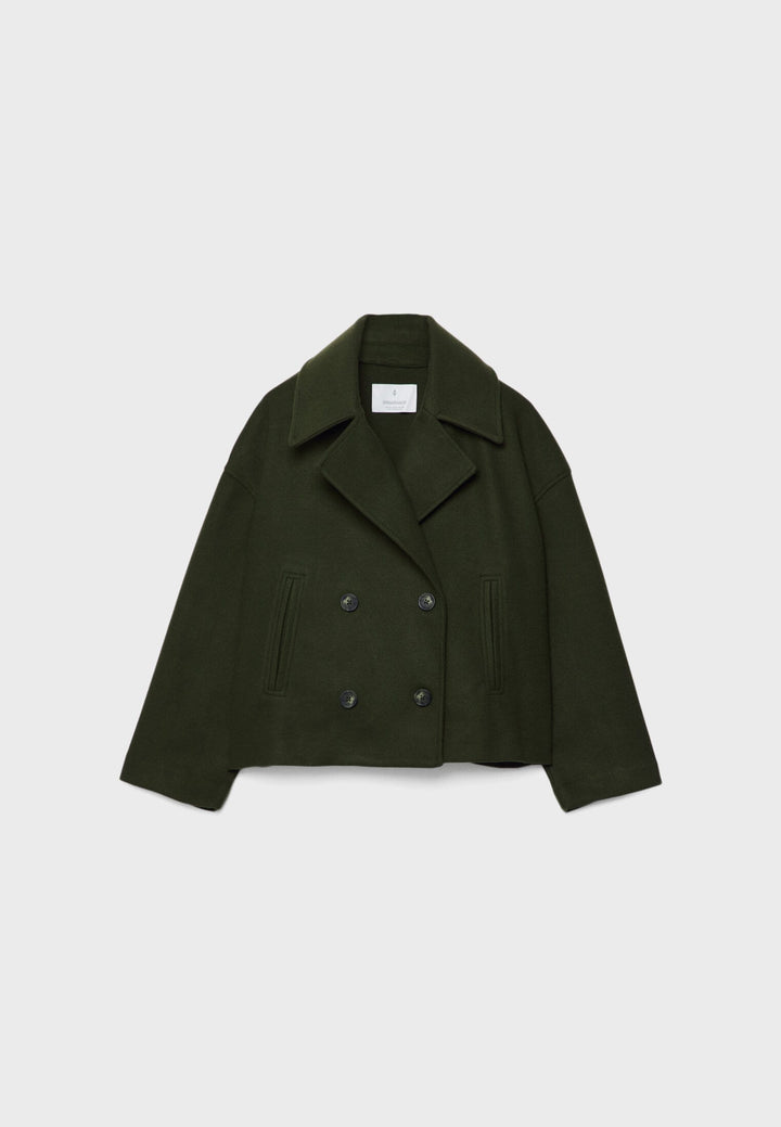 Kaelith | Chic Dubbel-Knäppt Kort Blazer Jacka