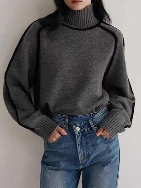 Lara | Chic överdimensionerad Sköldpaddshalsad Tröja