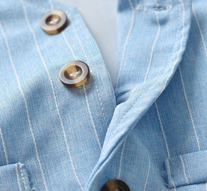 3-Delad Pojkformell Kostymset | Skjorta, Väst och Byxor för Speciella Tillfällen