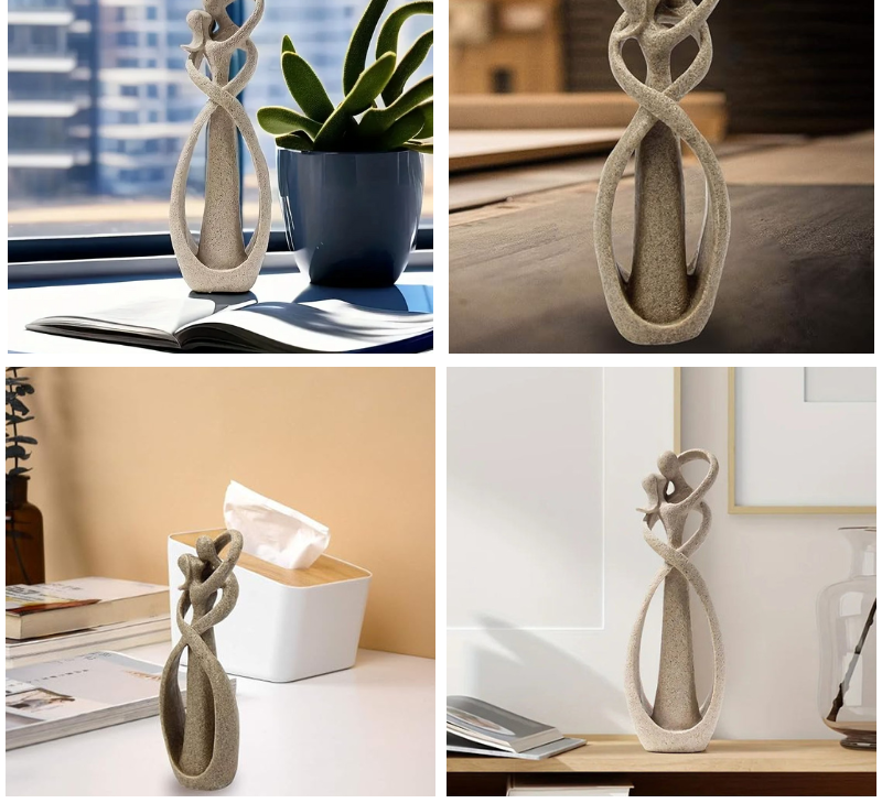 Evig Omfamning Abstrakt Skulptur