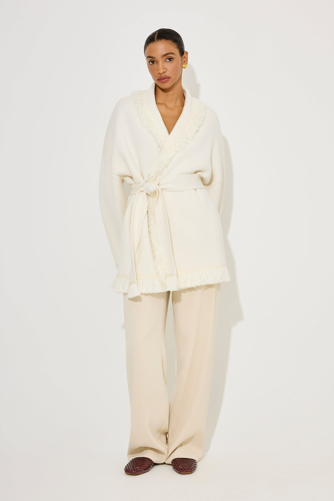 Dam Sticka Kofta Med Fransdetalj