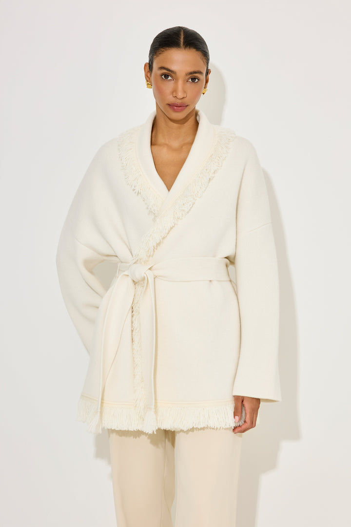 Dam Sticka Kofta Med Fransdetalj