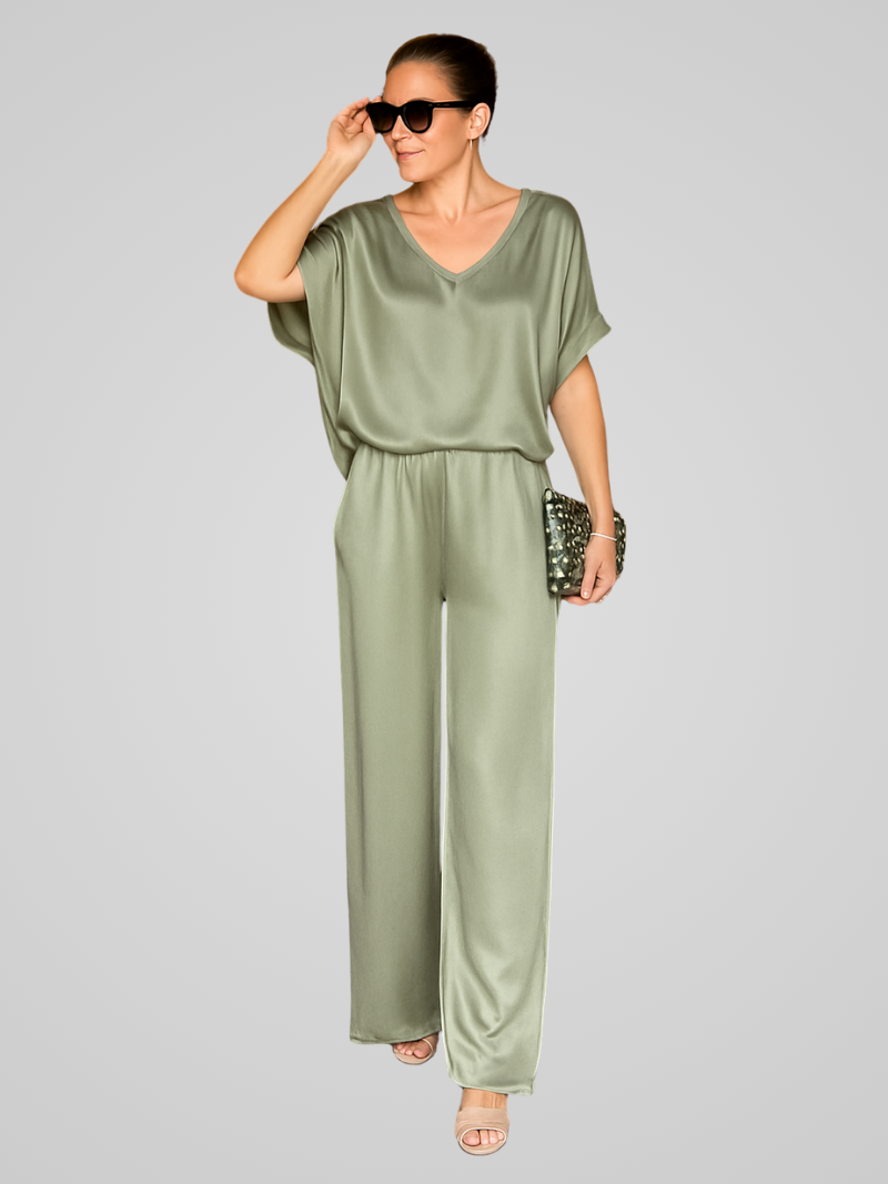 Willa | Dam Eleganta Satin Co-ord Uppsättning