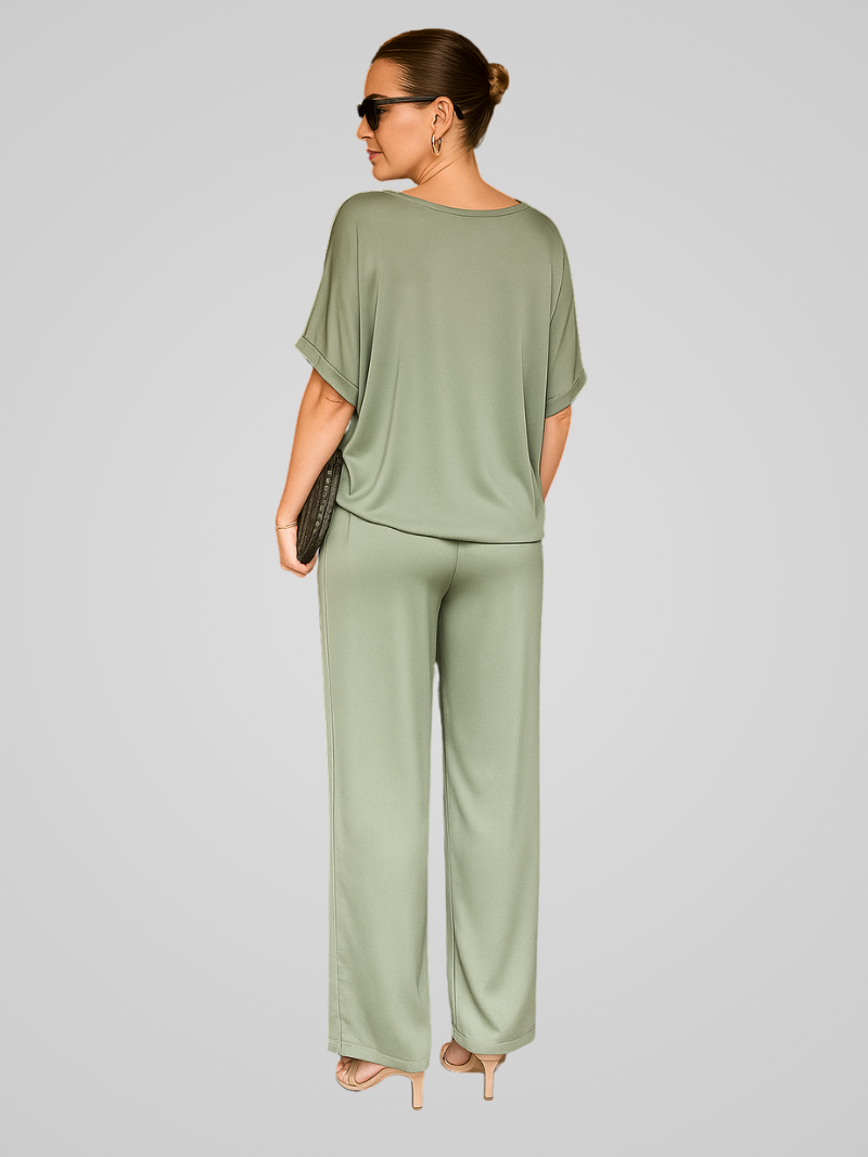 Willa | Dam Eleganta Satin Co-ord Uppsättning