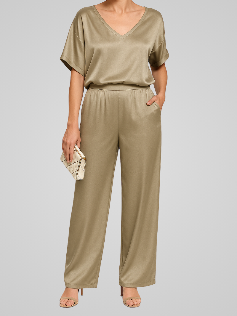 Willa | Dam Eleganta Satin Co-ord Uppsättning