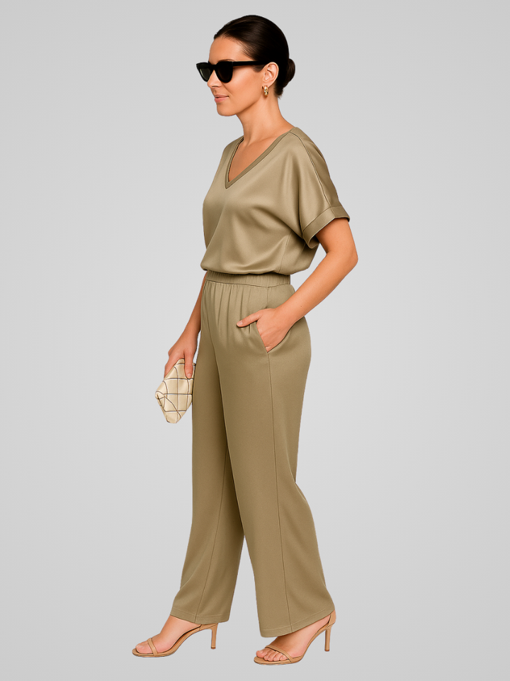 Willa | Dam Eleganta Satin Co-ord Uppsättning