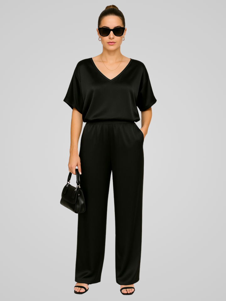 Willa | Dam Eleganta Satin Co-ord Uppsättning