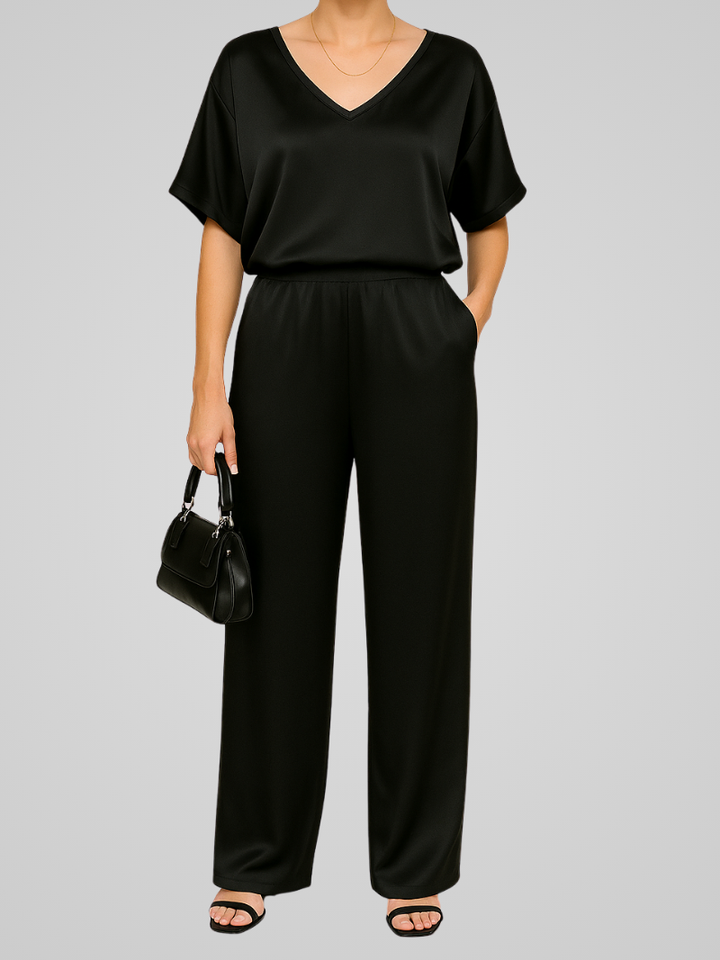 Willa | Dam Eleganta Satin Co-ord Uppsättning
