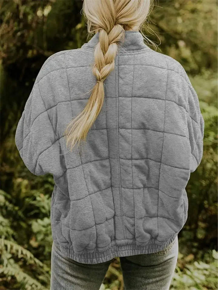 Eleganta Quiltad Vinterjacka för Kvinnor