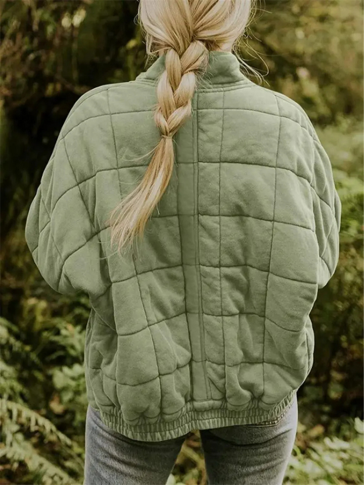 Eleganta Quiltad Vinterjacka för Kvinnor