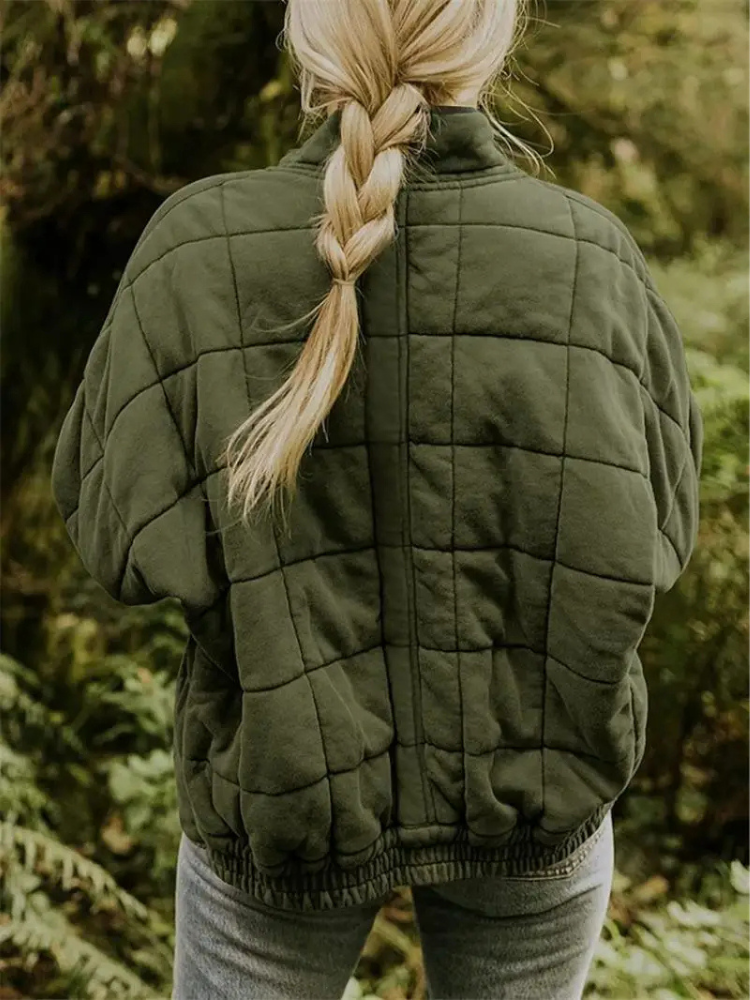 Eleganta Quiltad Vinterjacka för Kvinnor