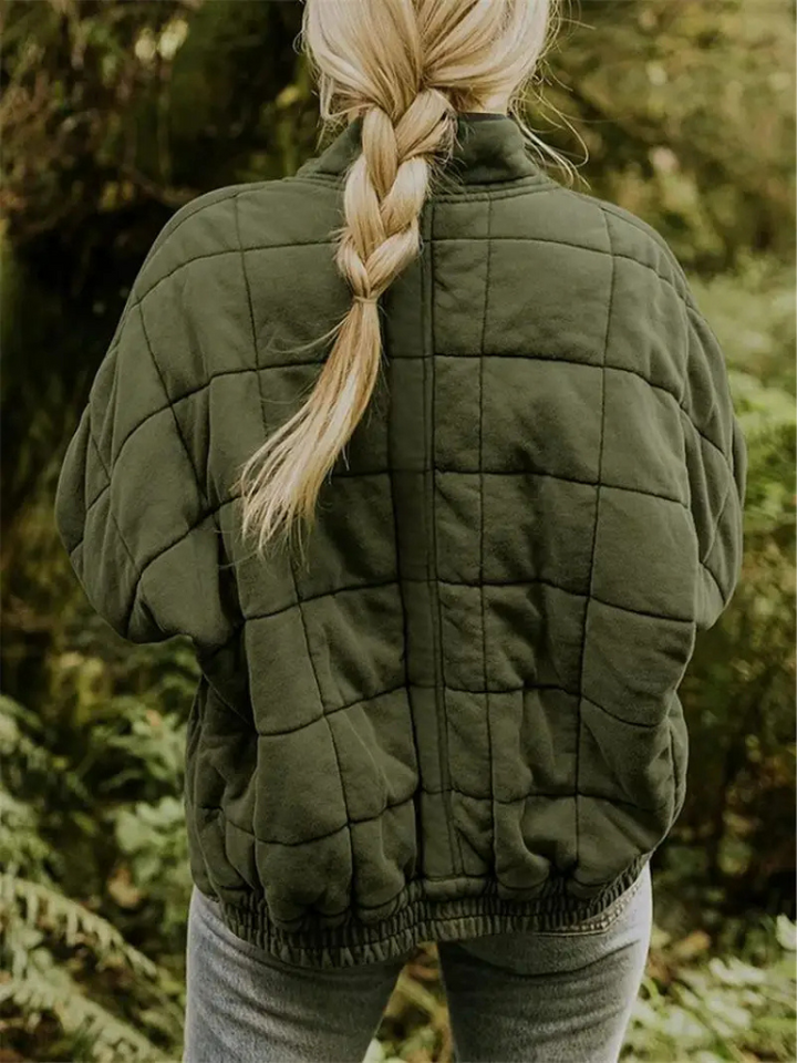 Eleganta Quiltad Vinterjacka för Kvinnor