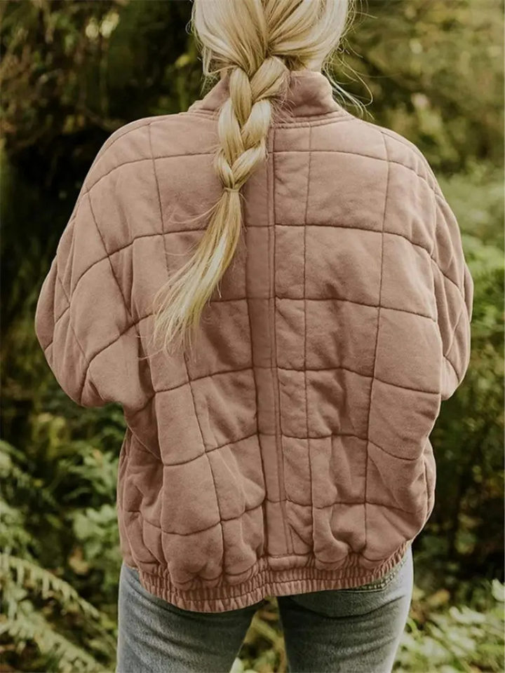Eleganta Quiltad Vinterjacka för Kvinnor