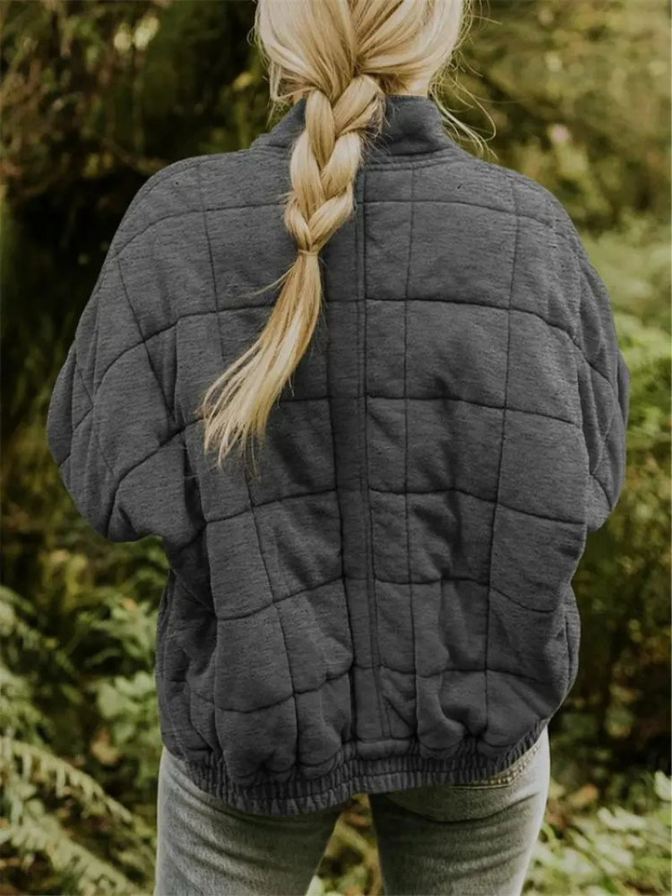 Eleganta Quiltad Vinterjacka för Kvinnor