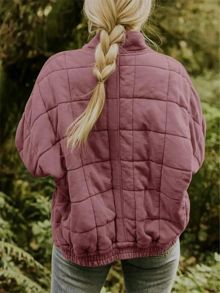 Eleganta Quiltad Vinterjacka för Kvinnor