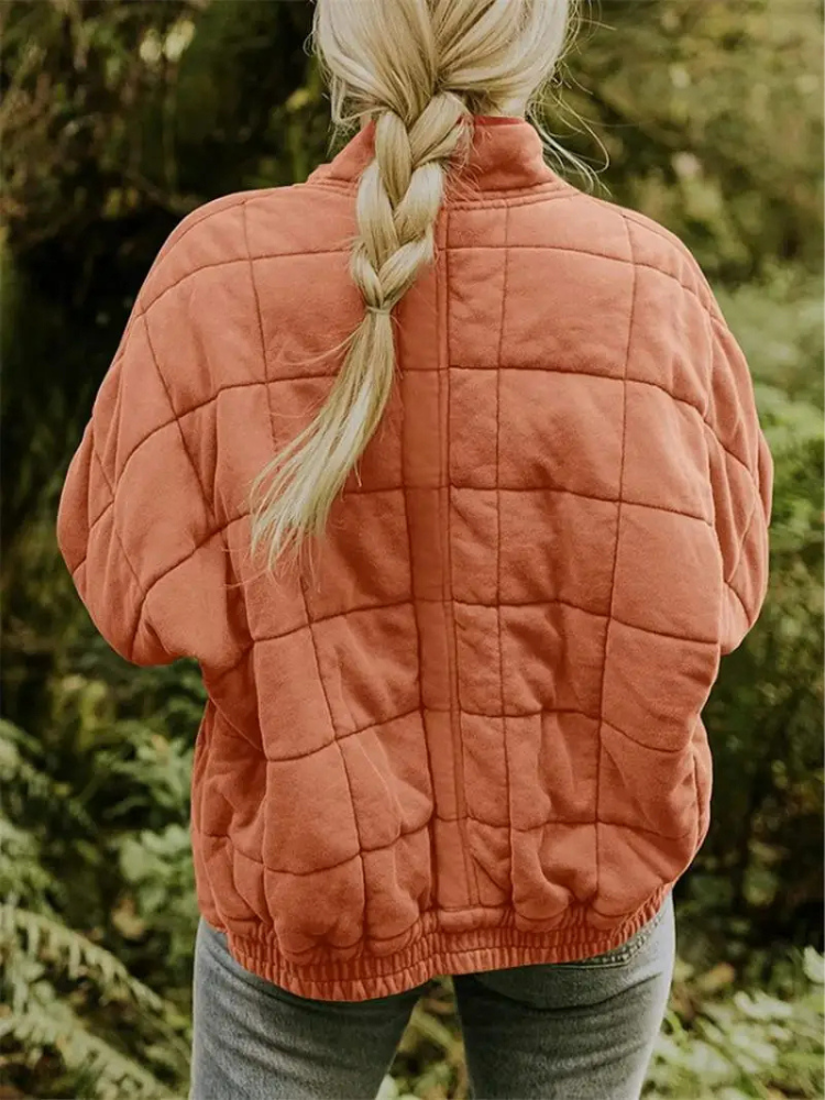 Eleganta Quiltad Vinterjacka för Kvinnor