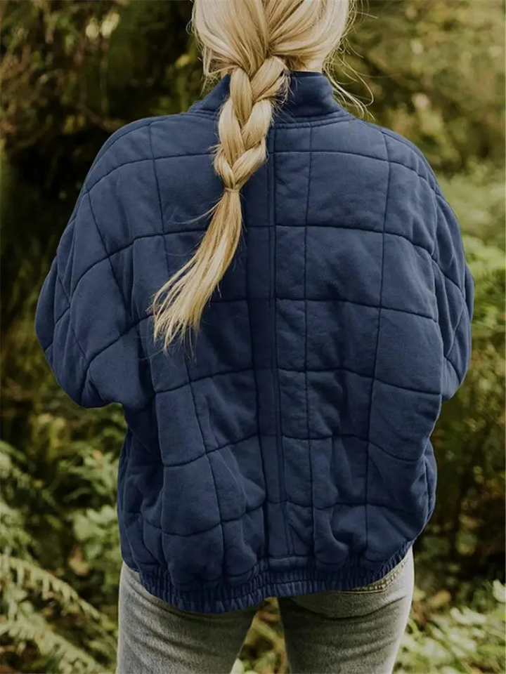 Eleganta Quiltad Vinterjacka för Kvinnor