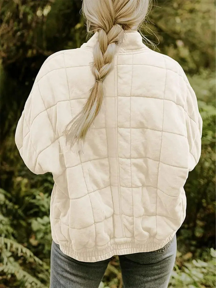 Eleganta Quiltad Vinterjacka för Kvinnor