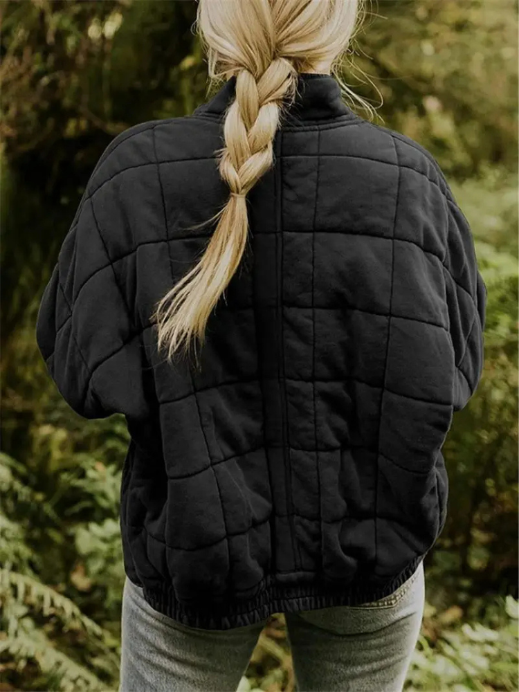 Eleganta Quiltad Vinterjacka för Kvinnor