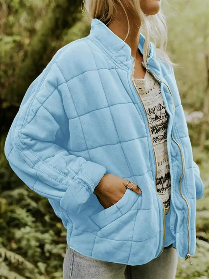 Eleganta Quiltad Vinterjacka för Kvinnor