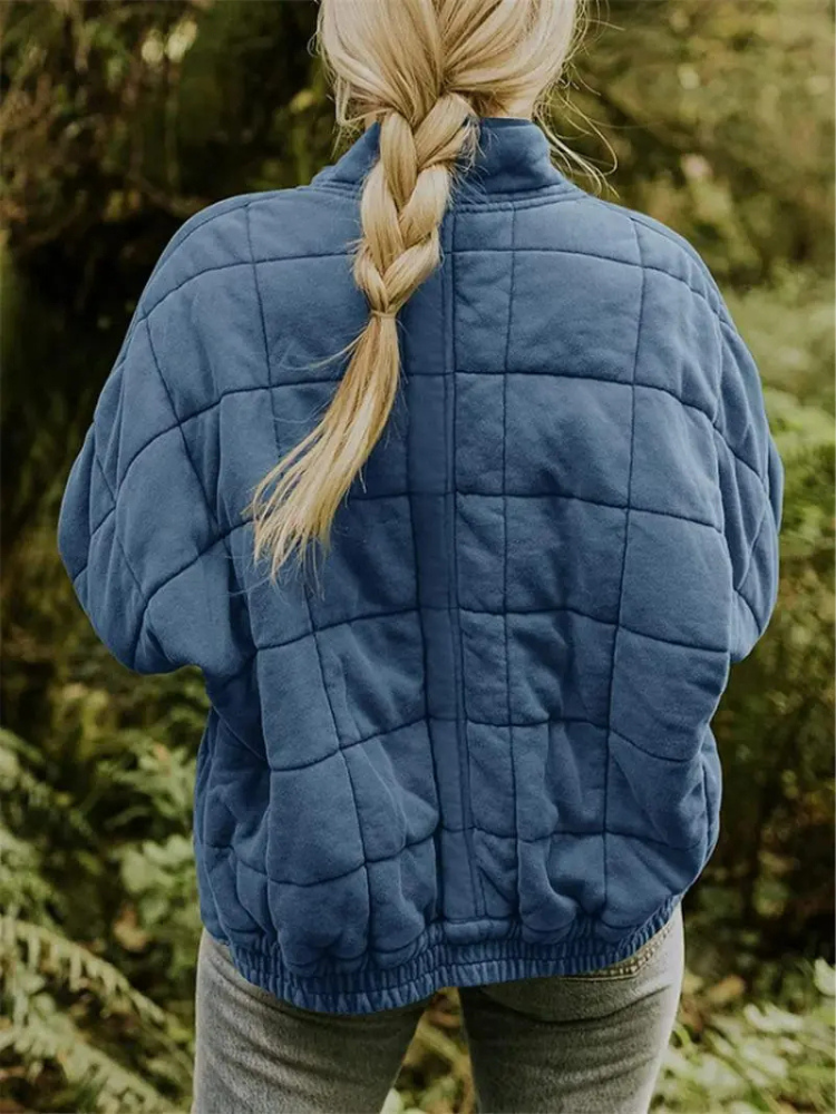 Eleganta Quiltad Vinterjacka för Kvinnor