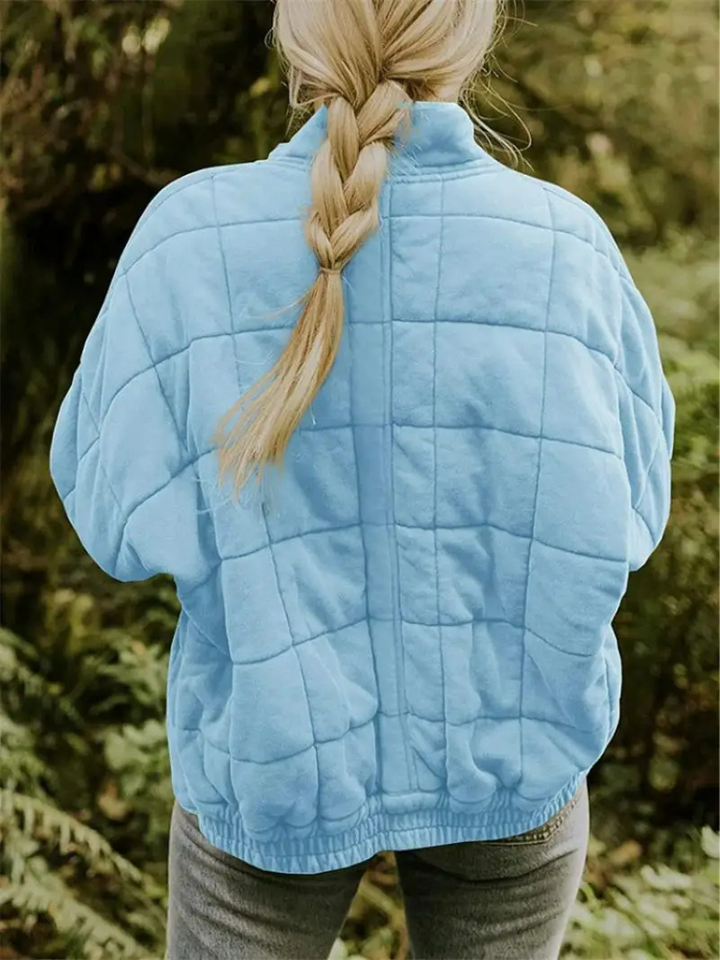 Eleganta Quiltad Vinterjacka för Kvinnor