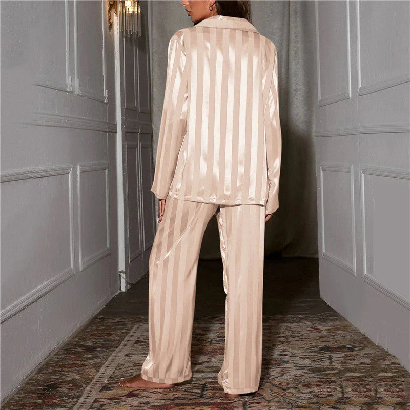 Evania | Dam Satin Pyjamas Uppsättning