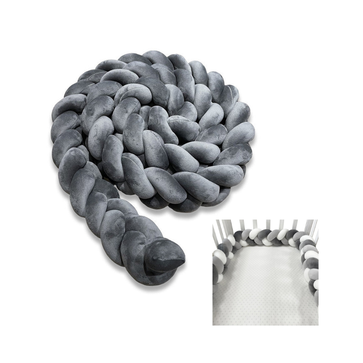 Handvävd Bebis Spjälsäng Stötfångare | Mjuk Andningsbar Sängstångsdyna