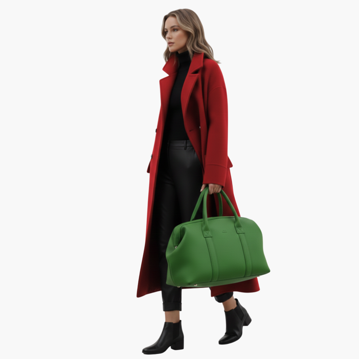 Dam Lång Korsa-Fram Kappa | Hög Krage Knapp Upp Vinteröverrock