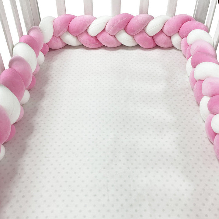 Handvävd Bebis Spjälsäng Stötfångare | Mjuk Andningsbar Sängstångsdyna