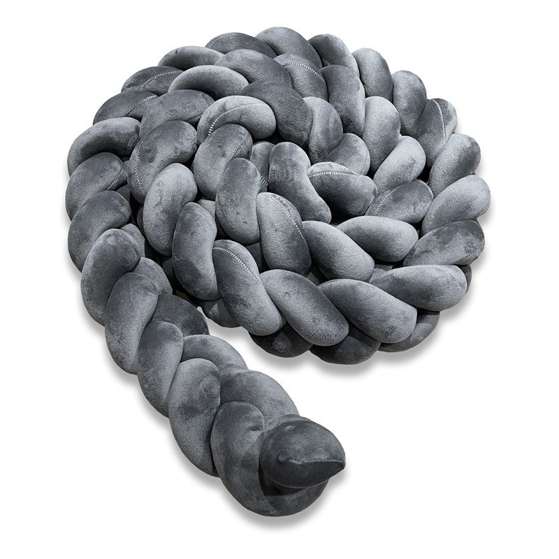 Handvävd Bebis Spjälsäng Stötfångare | Mjuk Andningsbar Sängstångsdyna