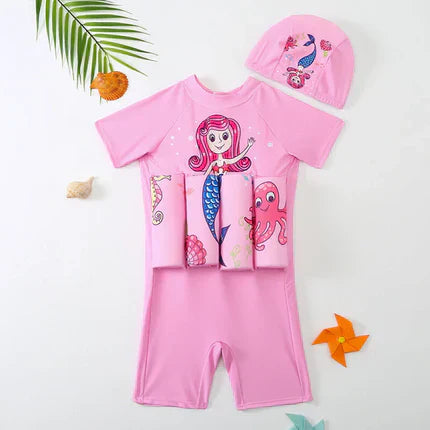 3-i-1 Barn Badväst | Justerbart Simstöd för Barn i åldern 1–6