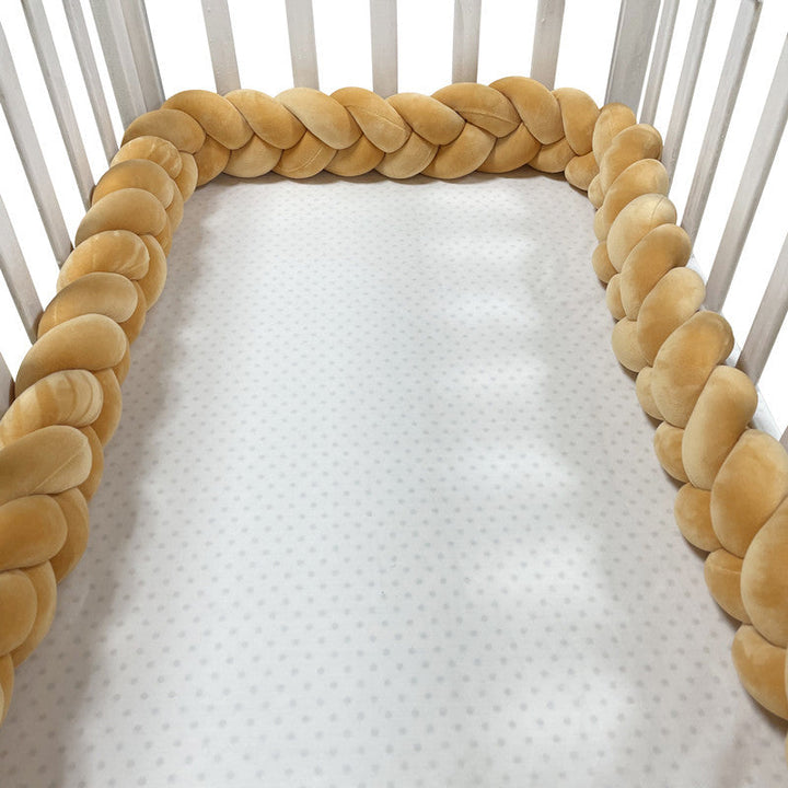 Handvävd Bebis Spjälsäng Stötfångare | Mjuk Andningsbar Sängstångsdyna