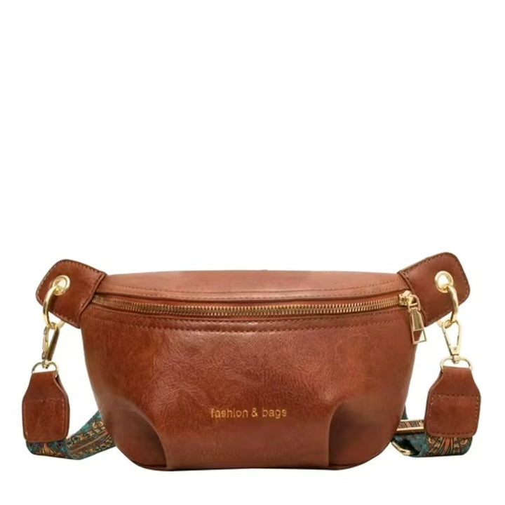 Dam Trendiga Läder Stil Midjeväskor Med Bred Rem