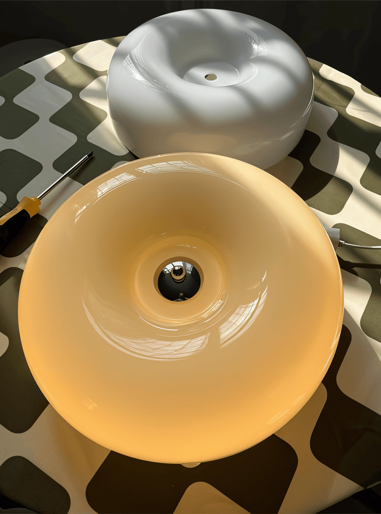 Donut Taklampa | Modern Skandinavisk Vitt Glas Pendellampa
