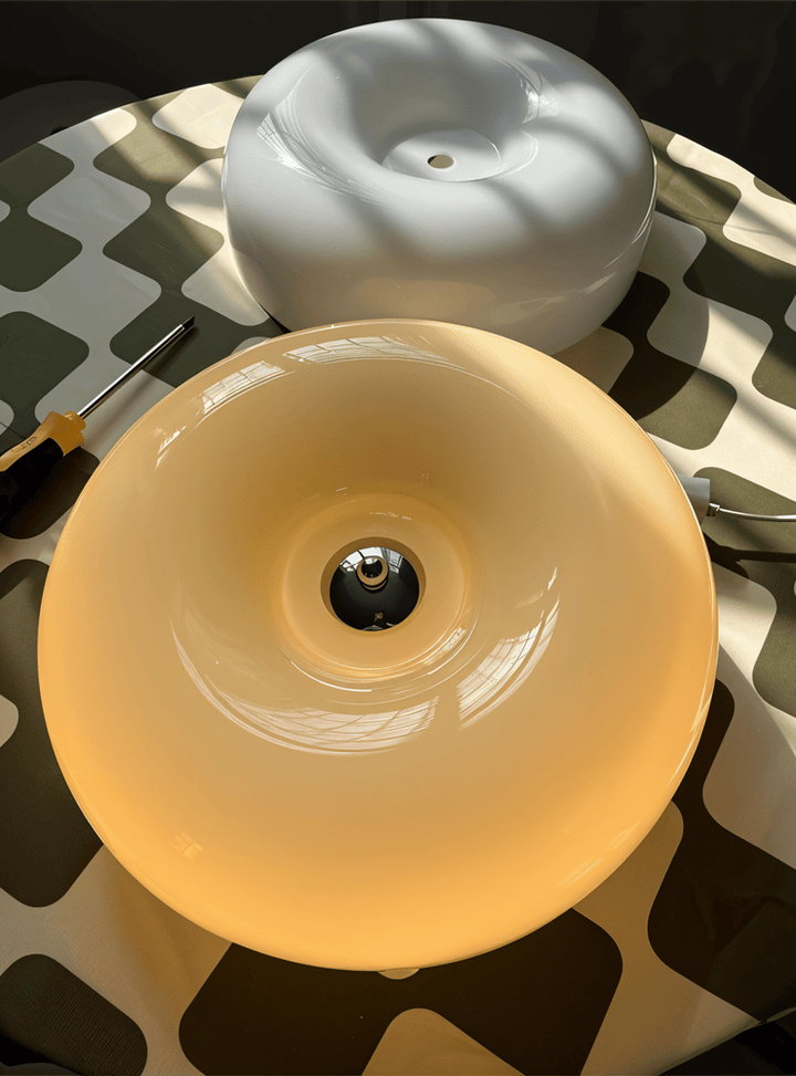 Donut Taklampa | Modern Skandinavisk Vitt Glas Pendellampa