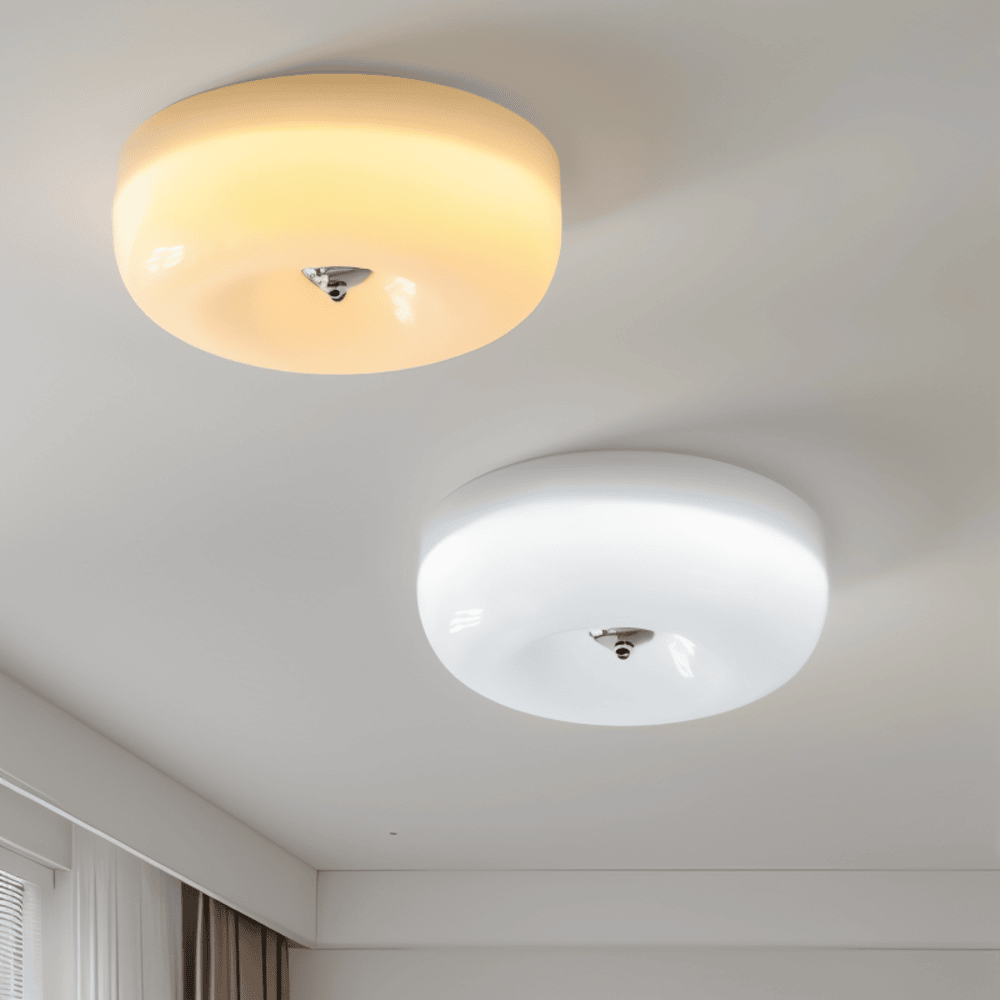 Donut Taklampa | Modern Skandinavisk Vitt Glas Pendellampa