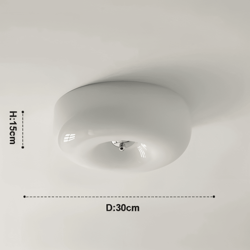 Donut Taklampa | Modern Skandinavisk Vitt Glas Pendellampa