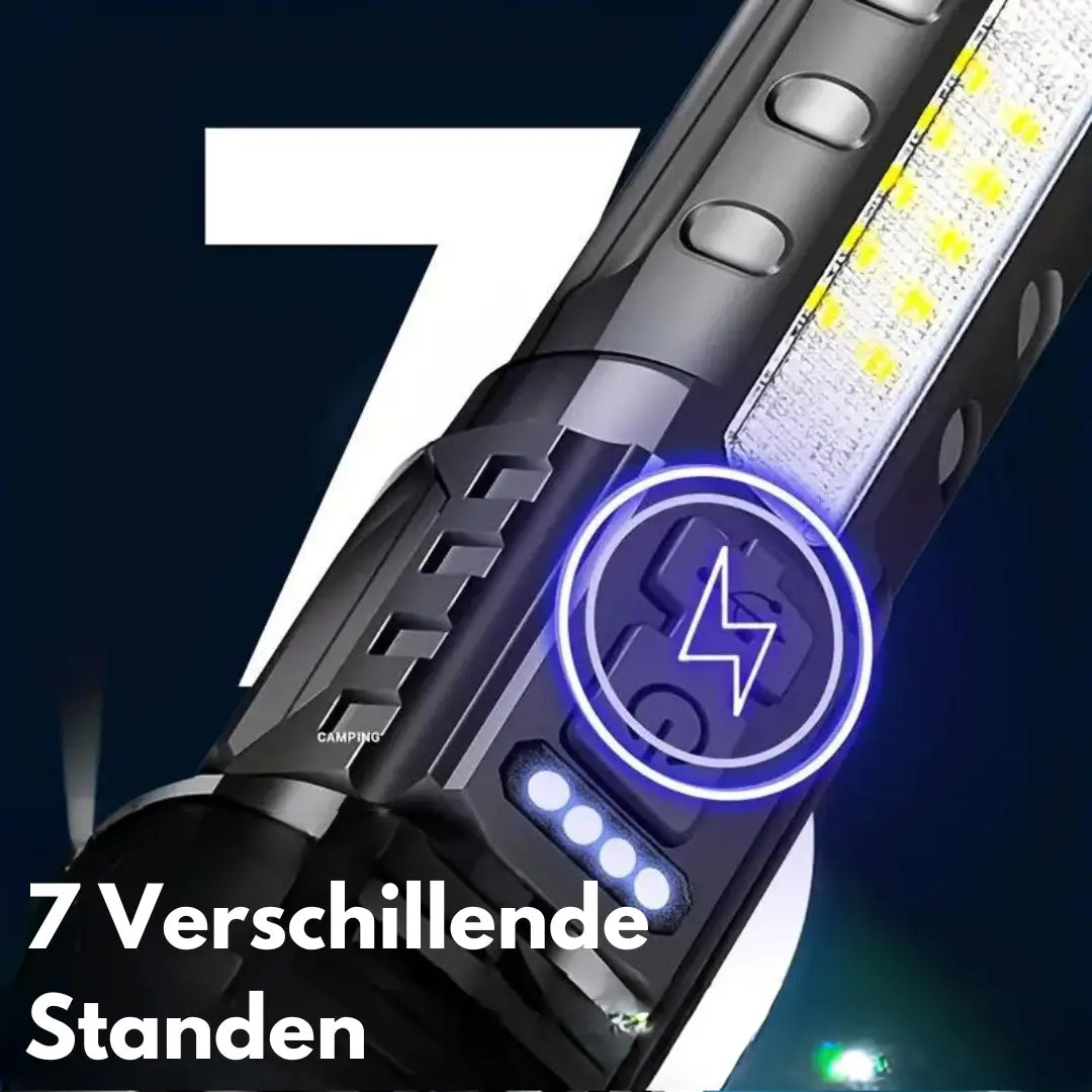 Max | Militär Ficklampa med Zoom och Vattentät Utformning
